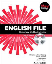 English File 3rd Edition ,Elementary Workbook with key ,with CD-ROM