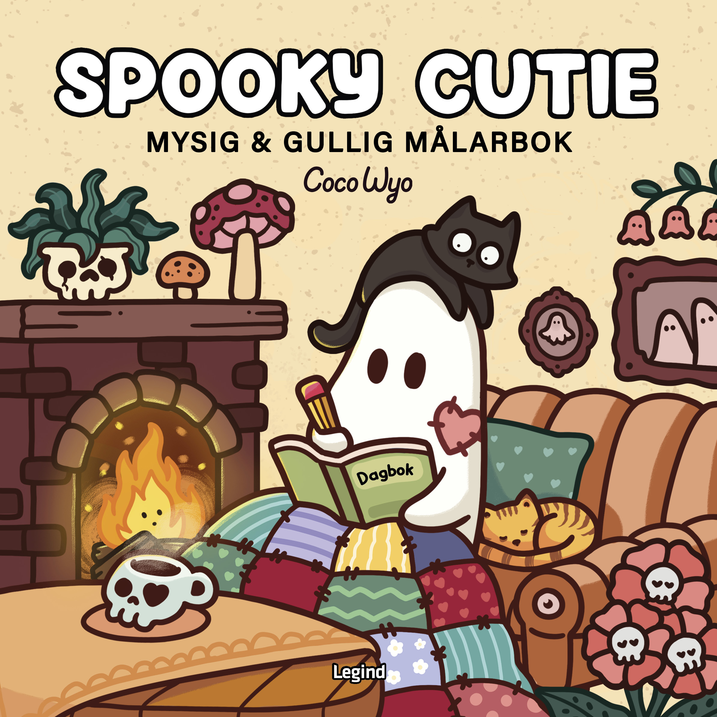 Spooky Cutie : Mysig och gullig Cozy Coloring målarbok från Coco Wyo