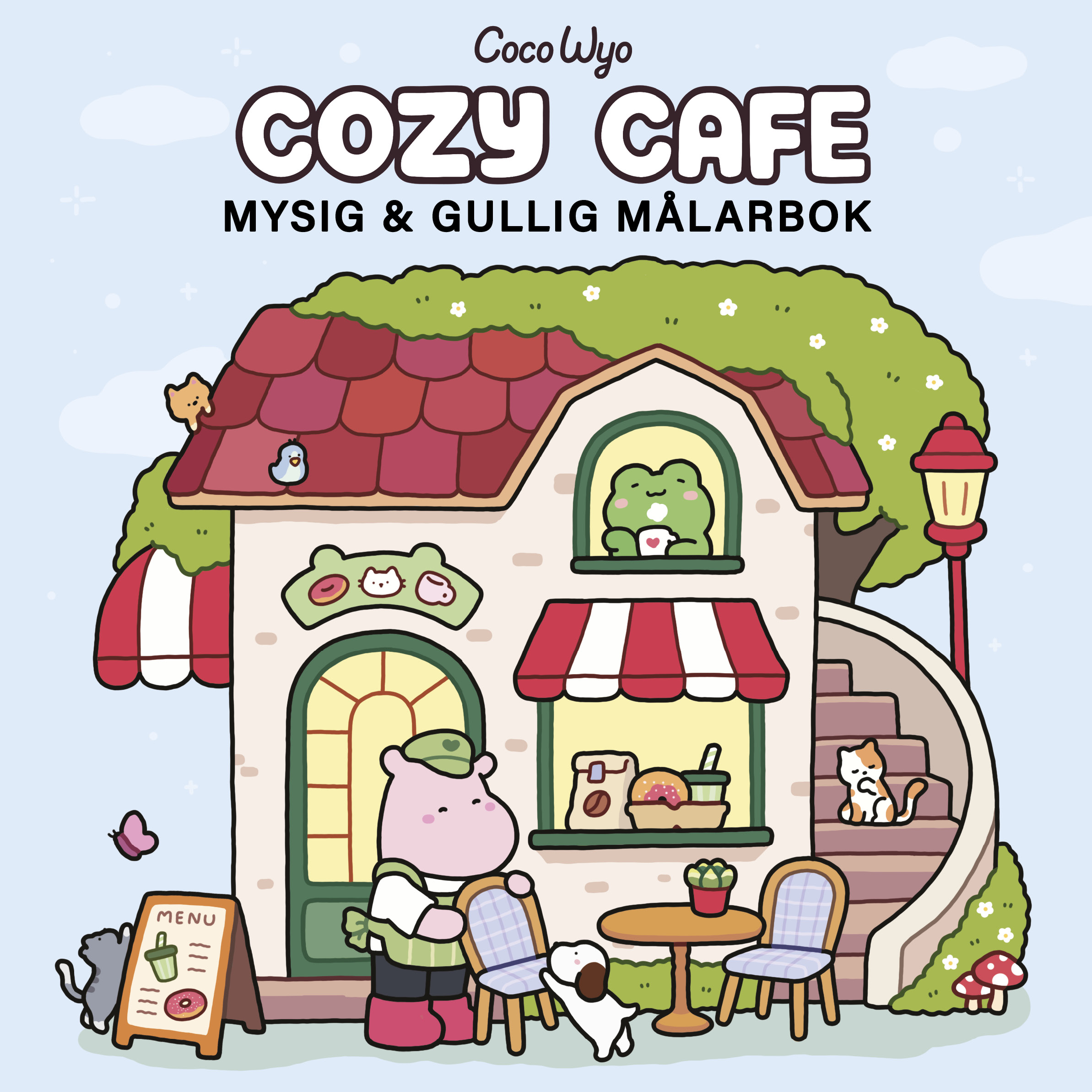 Cozy Cafe : Mysig och gullig Cozy Coloring målarbok från Coco Wyo