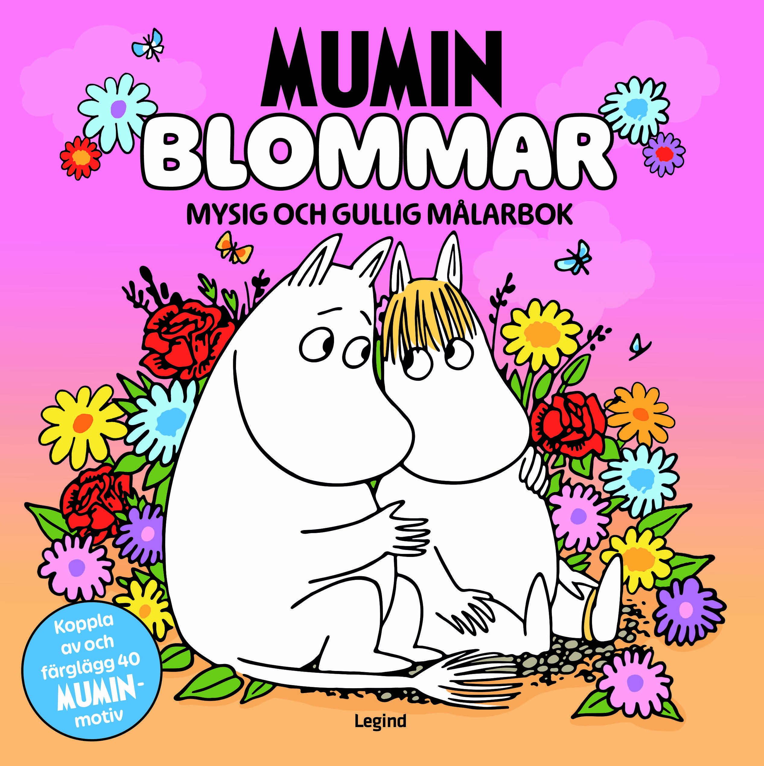 Mumin Blommor : Mysig och gullig Cozy Coloring målarbok