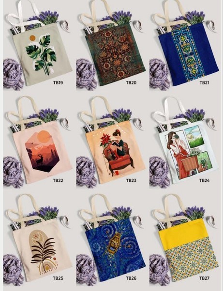 Double-sided printed fabric bag