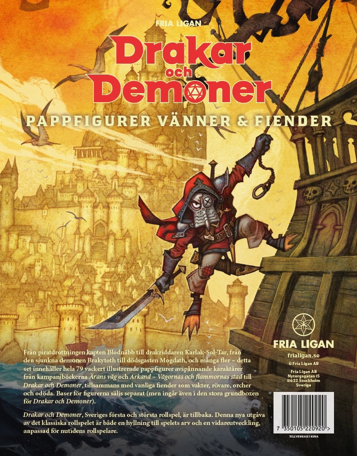 Drakar och Demoner pappfigurer Vänner & fiender