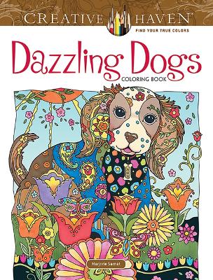 Creative haven dazzling dogs coloring book