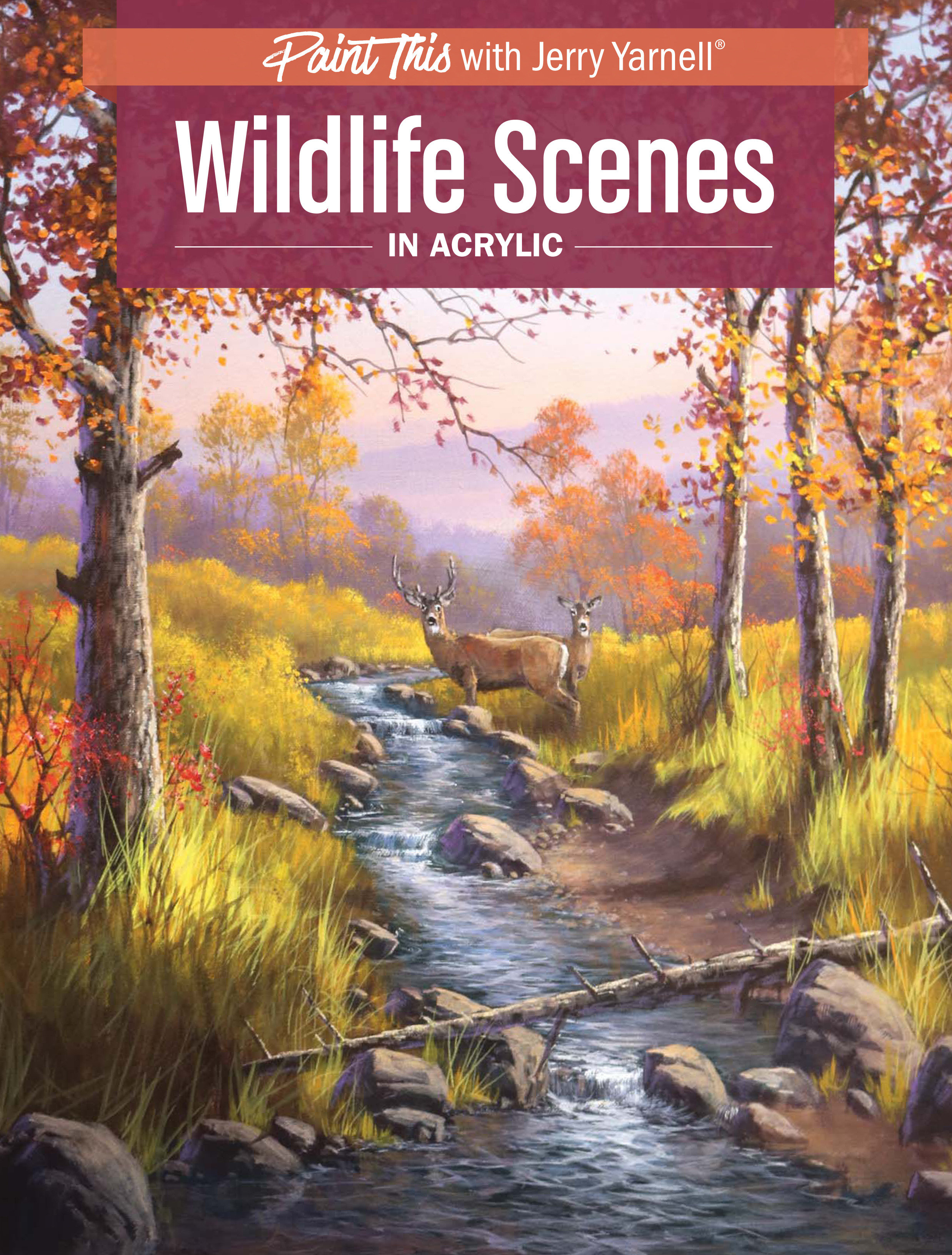 Wildlife scenes in acrylic