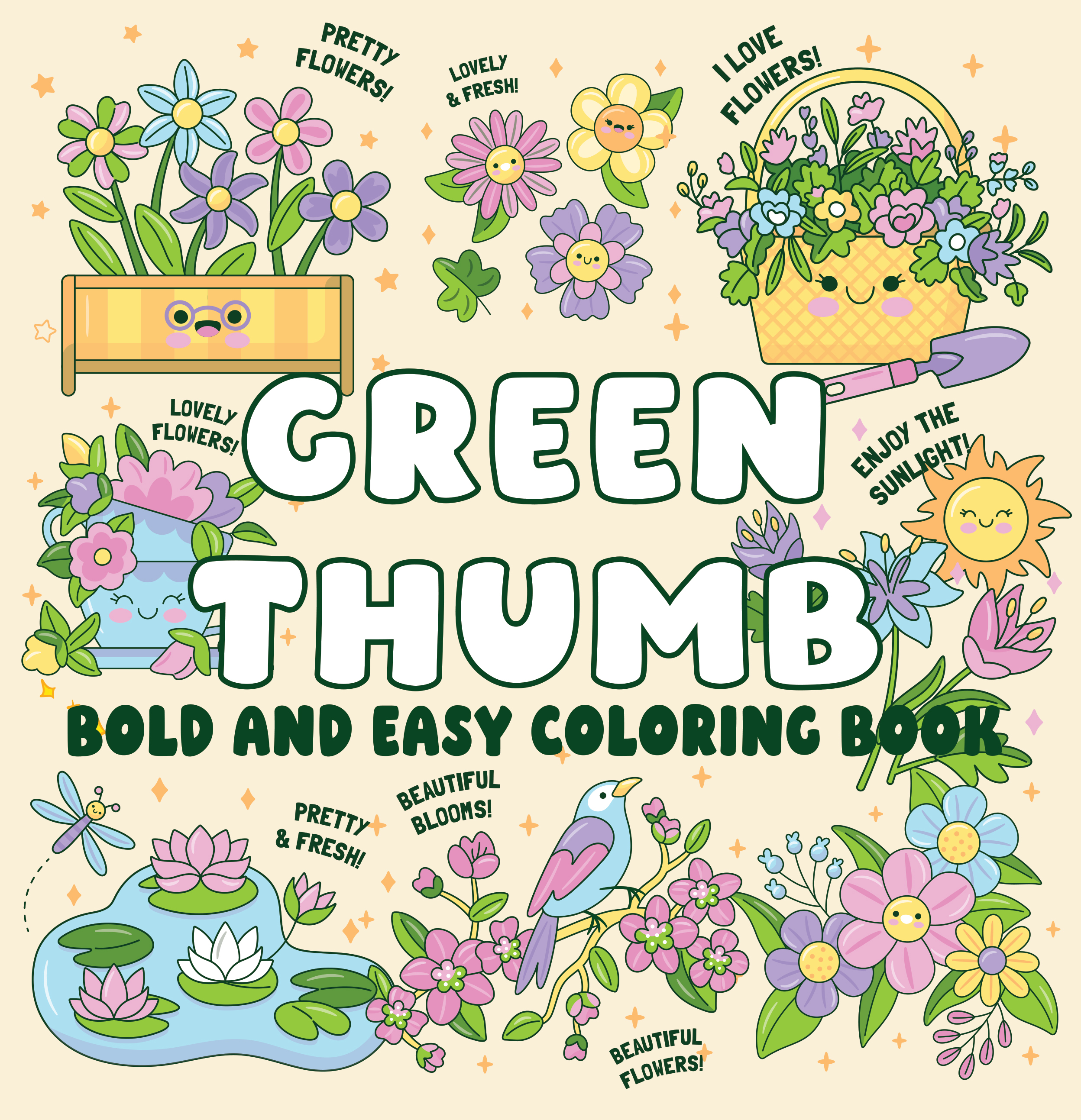 Green Thumb Bold and Easy Coloring Book