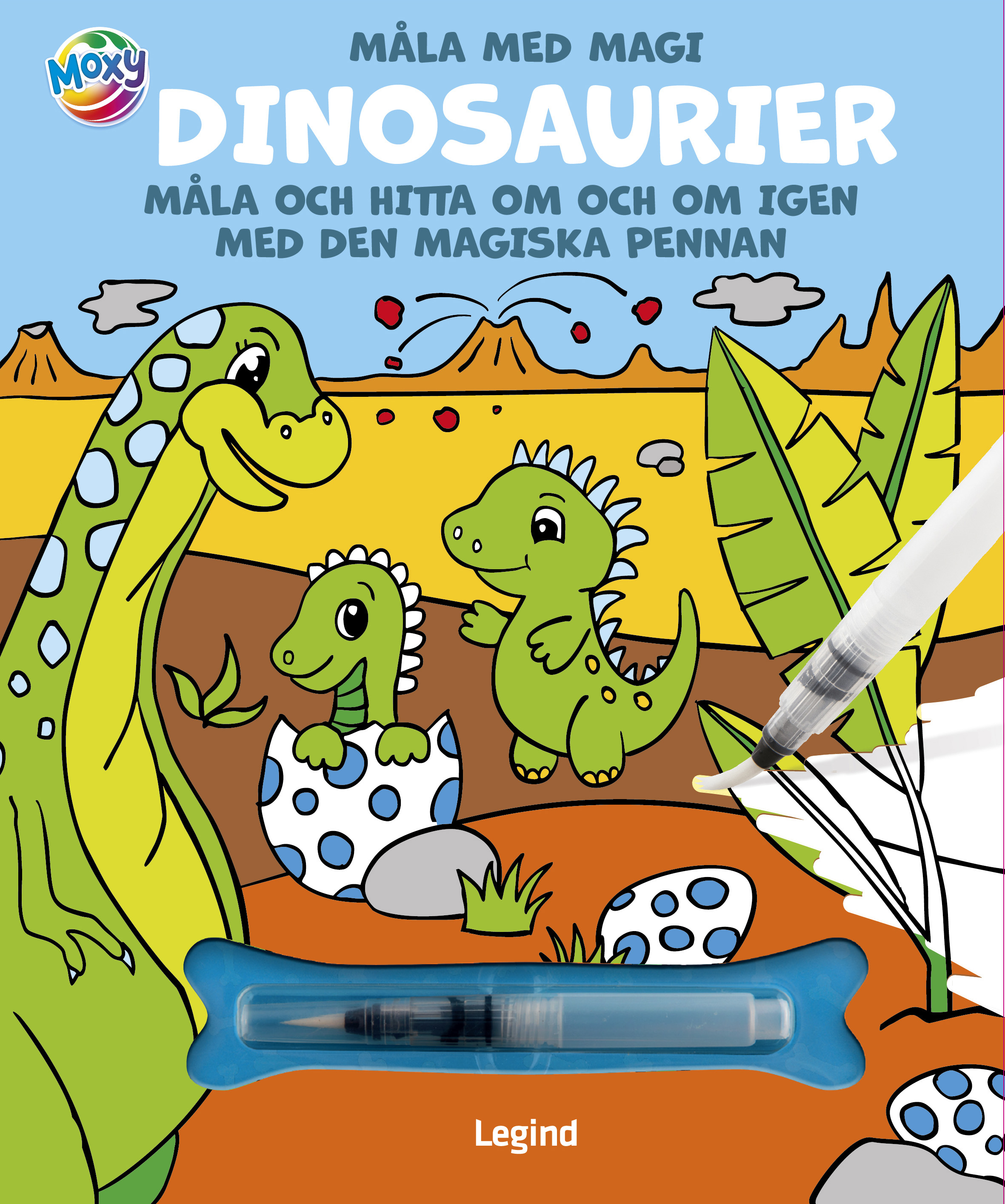 Måla med vatten. Dinosaurier