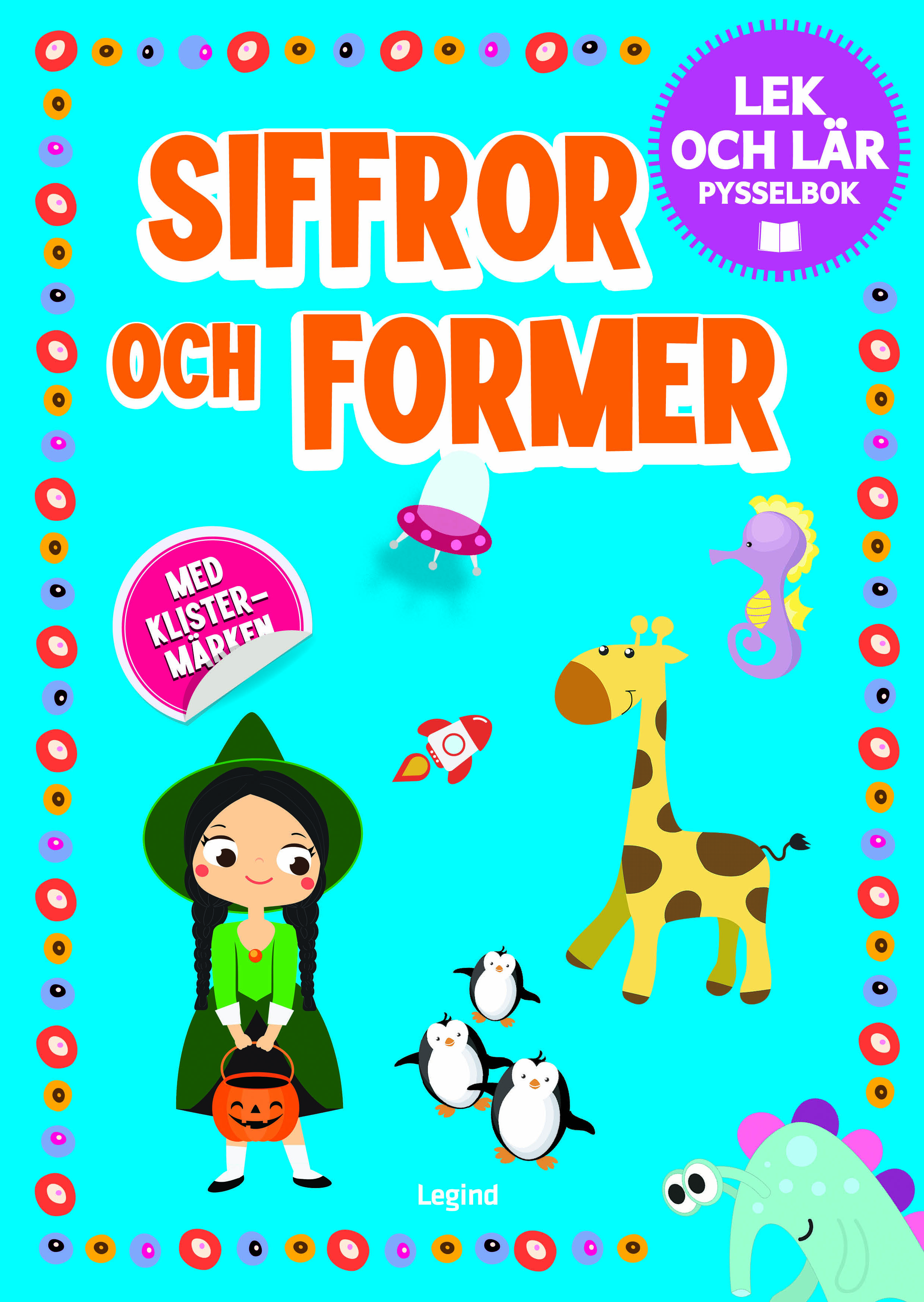 Siffror och former : pysselbok med klistermärken